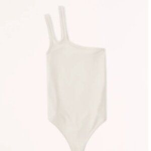 Abercrombie Beige One-Shoulder Bodysuit